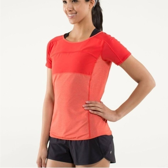 Lululemon Run: Fast Track Short Sleeve Top Love Red Size 12 - Picture 9 of 10